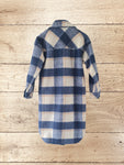 Long Coat / Oversized Checkered Shacket 2XS/UK 4