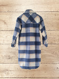 Long Coat / Oversized Checkered Shacket 2XS/UK 4