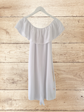 Women White Cotton Playsuit Size 8/10