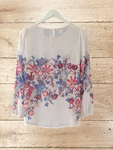 Womens Flower Print Blouse Size 8