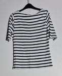 Women's Stripe Crew Neck Blouse Size 10