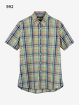 Men's Check Short Sleeve Shirts Size L