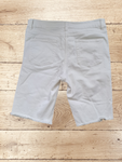 Women's Riped White Denim Knee Shorts Size 8