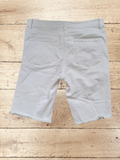 Women's Riped White Denim Knee Shorts Size 8