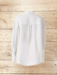 Women Reva Wave-trim White Shirt Size UK 12