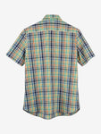 Men's Check Short Sleeve Shirts Size L