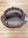 Women's Faux Fur Frame Clutch Bag