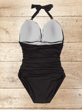 Women Halter Neck One-Piece Swimsuit Size M / UK 10 - 12