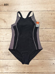 Women's Athletic One Piece Swimsuit Racerback  Size M