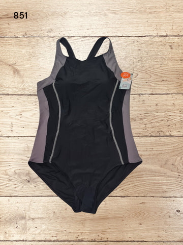 Women's Athletic One Piece Swimsuit Racerback  Size M