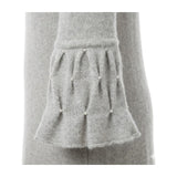 Women's Grey Lambswool & Angora Knitted Dress Pearl Sleeves
