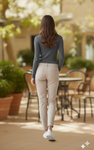 Women's Chino Light Peach Trousers Size UK14