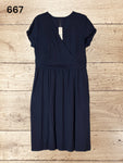 Womens Midi Dress Short Sleeve Wrap V-Neck Size XL
