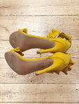 Ruffle High Heel Sandals Yellow Size EU 38 / UK 5