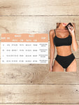Women High Cut 2 Piece  Bikini Set Swimming Costume Size S