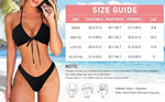 Women's Halter Push Up Triangle Bikini Set Bow Tie Size S