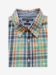 Men's Check Short Sleeve Shirts Size L