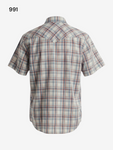 Men's Short Sleeve Check Cotton Shirts Size L