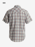 Men's Short Sleeve Check Cotton Shirts Size L
