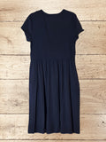 Womens Midi Dress Short Sleeve Wrap V-Neck Size XL