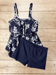Women Plus Size 2 Piece Tankini Set Swimsuits Size XL / UK 18 - 20