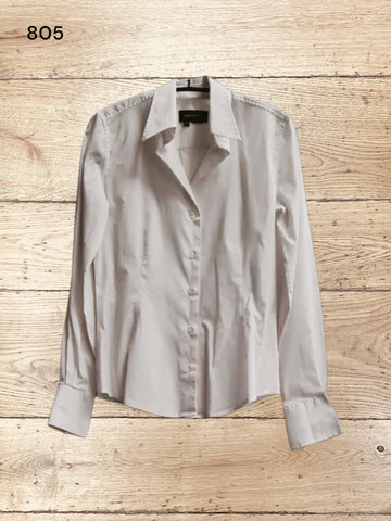 Women's Long Sleeve White Shirt Size L