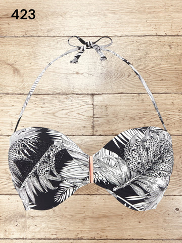 Tahiti Palm Print Bikini Top Size 36F
