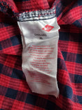 Men's Checkered Shirt With Short Sleeves Size XL