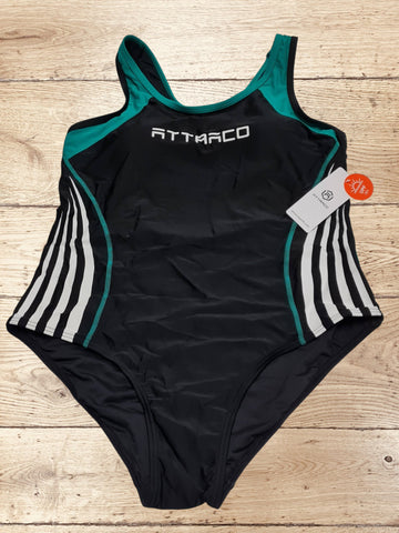 Women's One Piece Swimsuit Boyleg Racerback Athletic Size XL