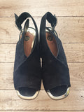 Women's Black High Heel Sandals Size 5
