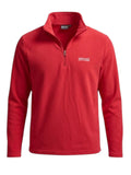 Men's Red Fleece Quarter Zip Sweatshirt