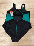Women's One Piece Swimsuit Boyleg Racerback Athletic Size XL