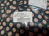 Women's Dots Spot High Neck Top Size 16