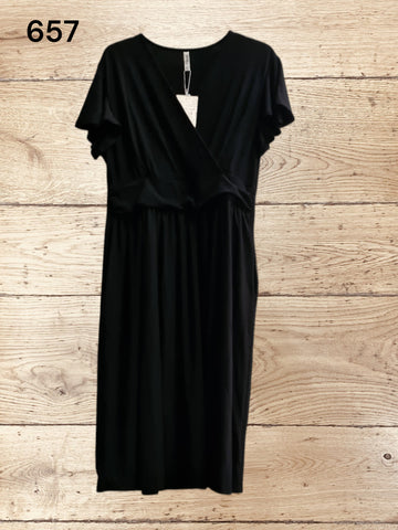 Women Wrap Dress Ruffle Short Sleeve V-Neck Size XL / UK 20 - 22