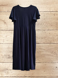 Women Wrap Dress Ruffle Short Sleeve V-Neck Size L /UK 16 - 18