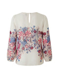 Women's Floral Keyhole Blouse Size 8
