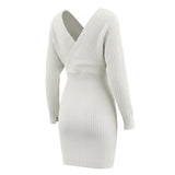Women's Knitted Mini Dress White M
