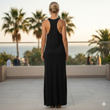Black Modal Maxi Racerback Dress 14