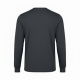 Men's Plain Long Sleeve T-Shirt Dark Grey XXL