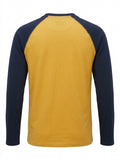 Men's Long Sleeve T-Shirt Navy Yellow L