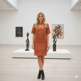 Women's Copper Shift Dress Size UK 10