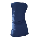 Donna Karan Blue Draped Mini Dress Cut-out M