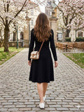 Women Knitwear Black Midi Dress
