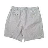 Men's Pleated Classic Chino Shorts Cream W 36