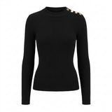 Women's Ribbed Jumper Black 12