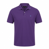 Men's Short Sleeve Polo Shirt Purple XL