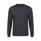 Men's Plain Long Sleeve T-Shirt Dark Grey XXL