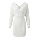Women's Knitted Mini Dress White M