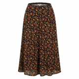 Women's Floral Maxi Skirt Black Mix 10