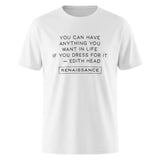 Edith Head Quote White T-Shirt Size 10